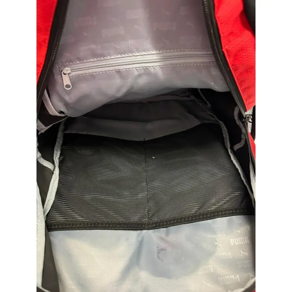 PUMA Red‎ Black MultiPocket Backpack Padded Laptop Compartment Contender